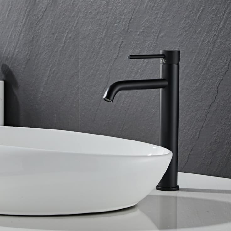 Zen Sanitary Slimline tvättställsblandare, svart
