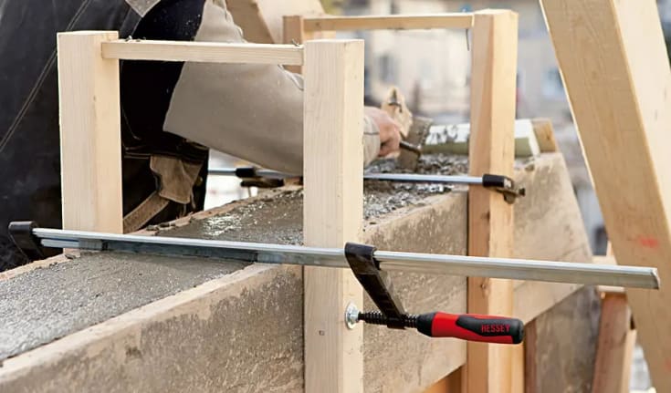 Bessey skruetvinge TGK med trægreb, 2000 x 120 mm