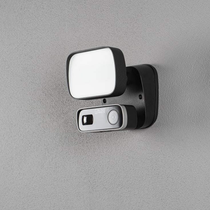 Konstsmide Smartlight utendørs vegglampe med kamera, 10 W