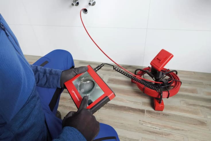 Rothenberger ROCAM mini HD, 22 m kabel, 25 mm hoved