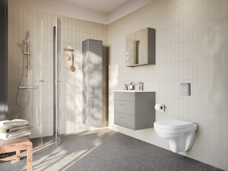 Gustavsberg Nordic 3730 væghængt toilet, uden skyllekant, hvid