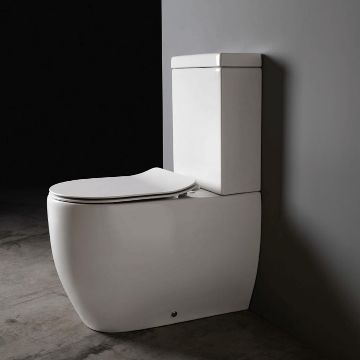 Lavabo Glomp toalett, utan spolkant, matt vit