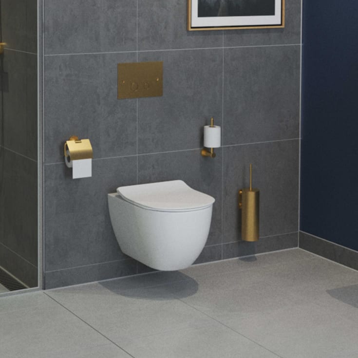 Lavabo Glomp væghængt toilet, uden skyllekant, hvid