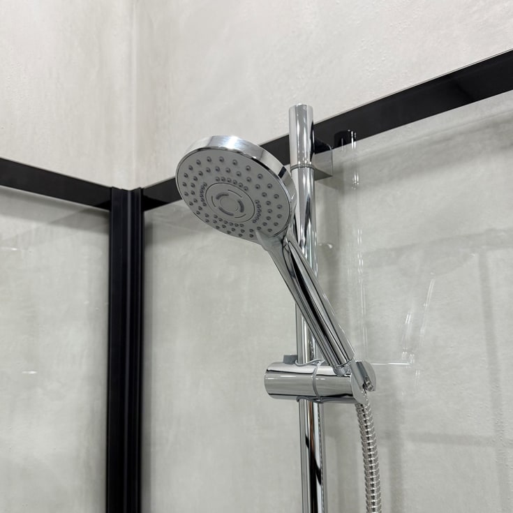 Bathlife Betrakta dusjkabinett, 70x90 cm, sort matt/klart glass
