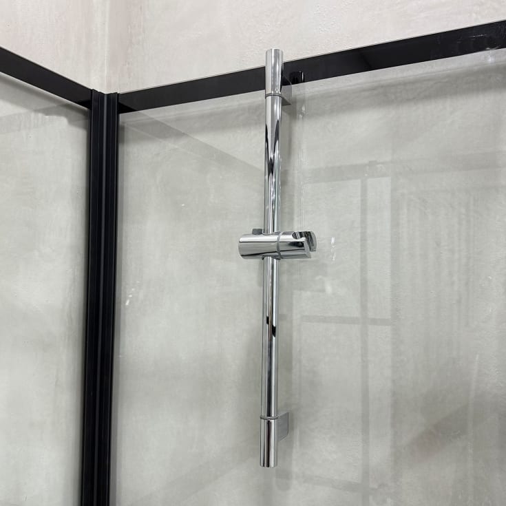 Bathlife Betrakta dusjkabinett, 70x90 cm, sort matt/klart glass
