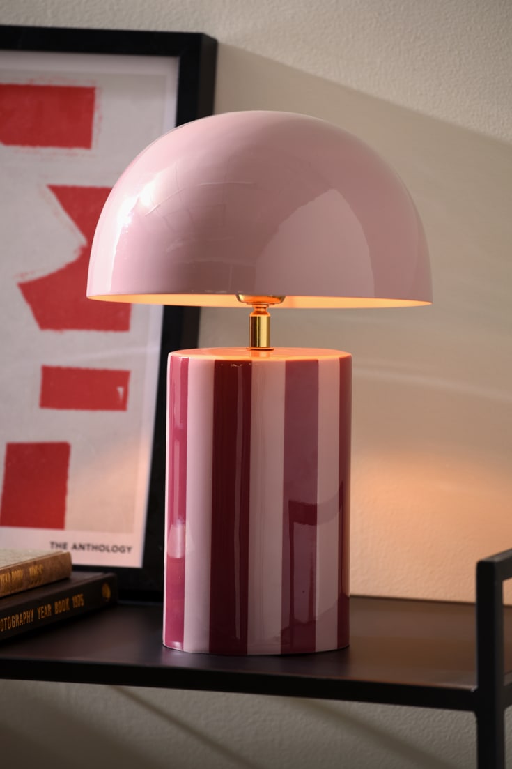 Leitmotiv Rayado bordlampa, randig lila