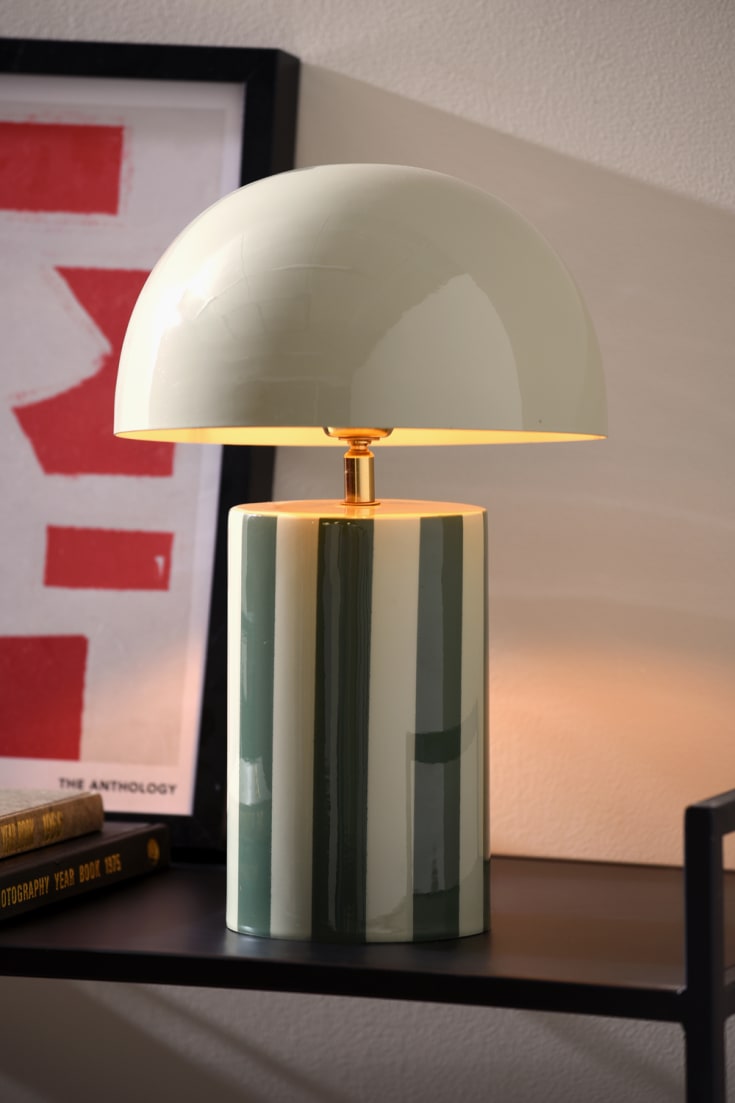 Leitmotiv Rayado bordlampa, randig grön