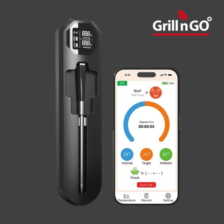 Grill'n'Go Smart Wireless stegetermometer, trådløst