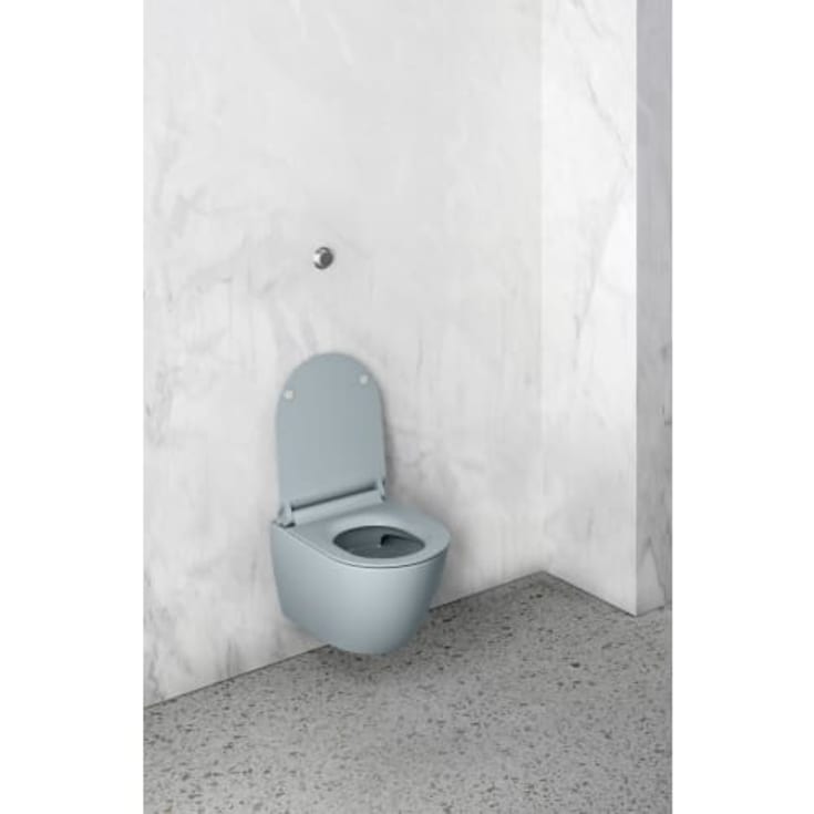 GSI Slim toiletsæde, soft close, aftagelig, mat lysegrøn