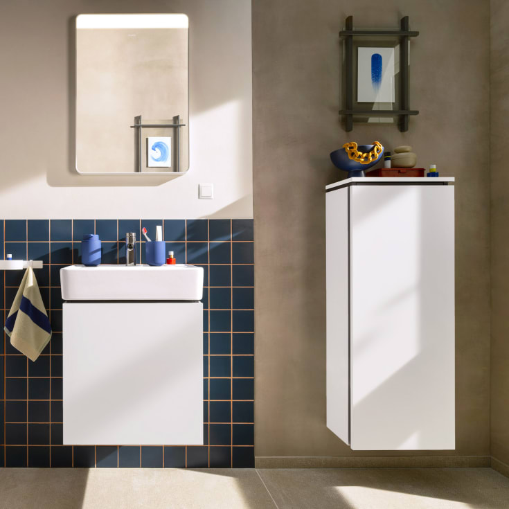Hansgrohe Xarita Lite Q speil med lys, 50x70 cm, hvit