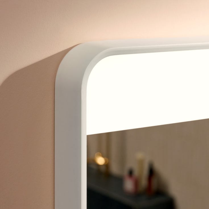 Hansgrohe Xarita Lite Q spegel med belysning, 100x70 cm, vit