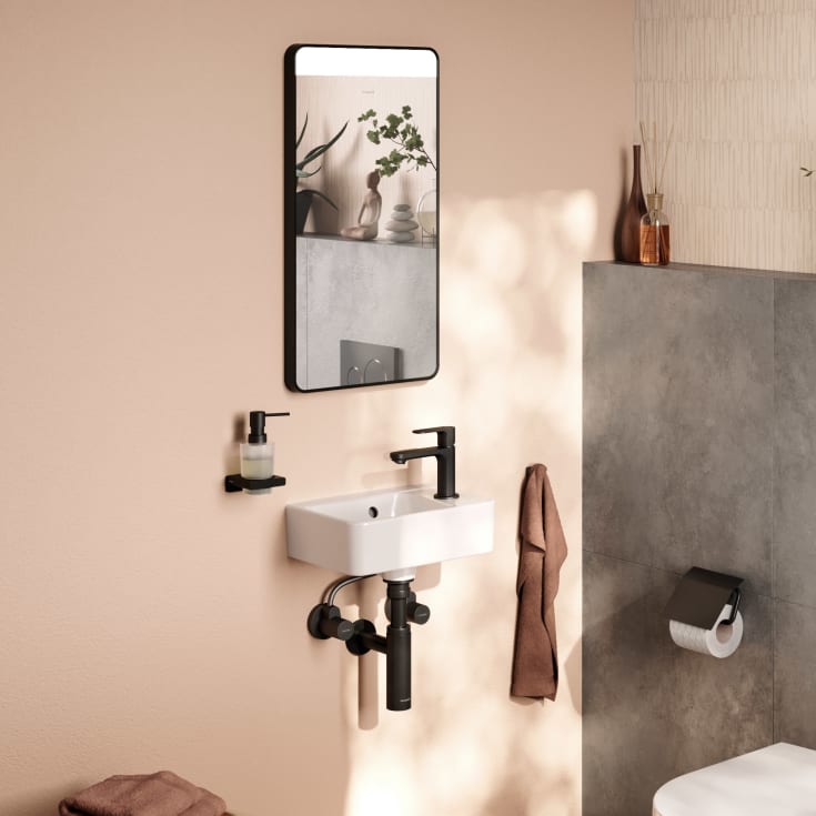 Hansgrohe Xarita Lite Q speil med lys, sensor, 36x70 cm, sort