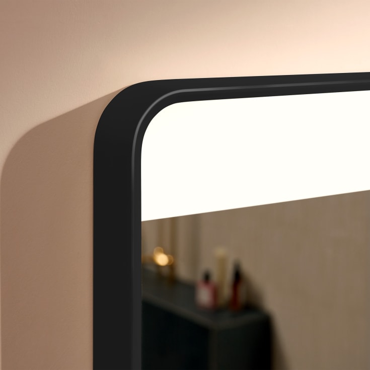 Hansgrohe Xarita Lite Q spegel med belysning, sensor, 50x70 cm, svart