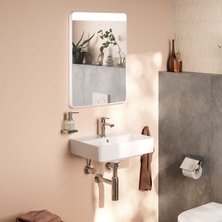 Hansgrohe Xarita Lite Q spejl med lys, sensor, 50x70 cm, hvid