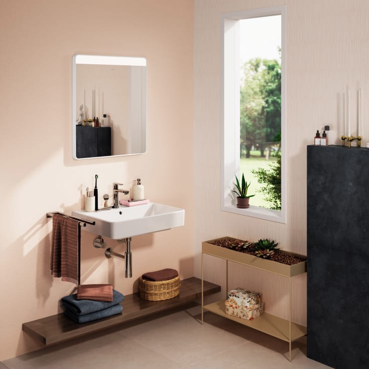 Hansgrohe Xarita Lite Q spegel med belysning, sensor, 60x70 cm, vit