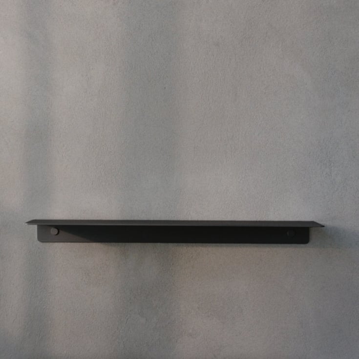 Aloop X hylde, 59,5x15 cm, børstet sort