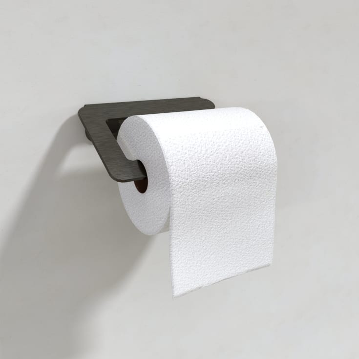 Aloop X toiletrulleholder, børstet sort