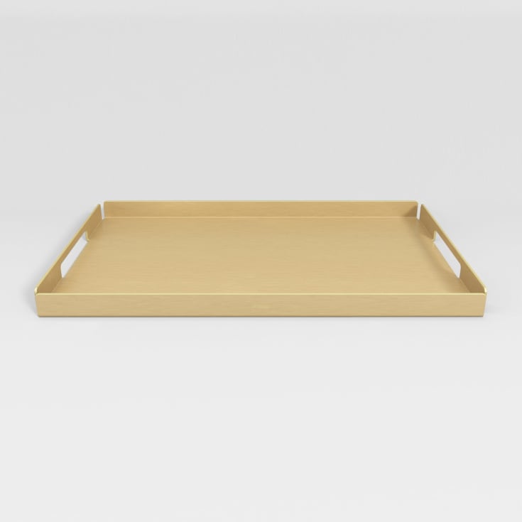 Aloop X large bricka, 33x50,5 cm, borstad guld