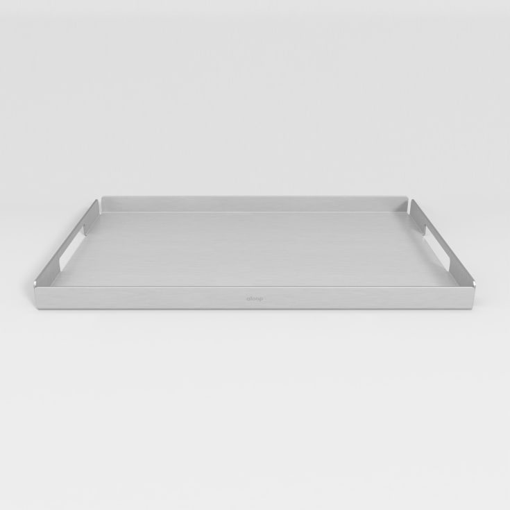 Aloop X large bricka, 33x50,5 cm, matt aluminium