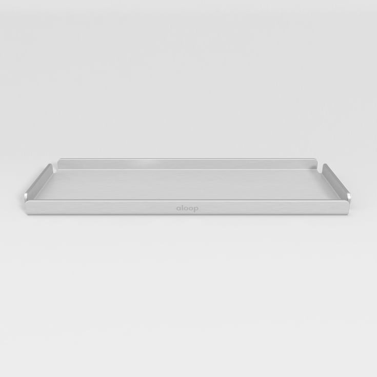 Aloop Y bakke, 23x30,5 cm, mat aluminium