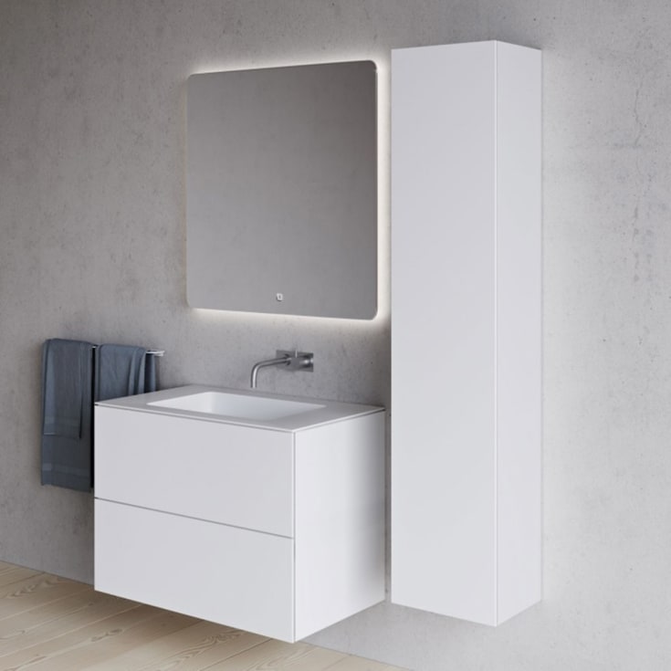 Copenhagen Bath SQ2 80 servantskap, med 2 skuffer, 80x45 cm, hvit matt