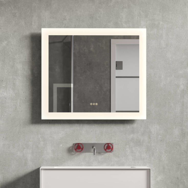 Copenhagen Bath Larvik Sound 80 speil, med høyttaler, duggfritt, 80x70 cm