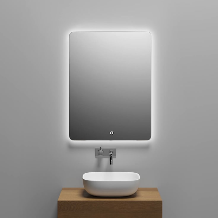 Copenhagen Bath Orø speil med lys, 60x80 cm