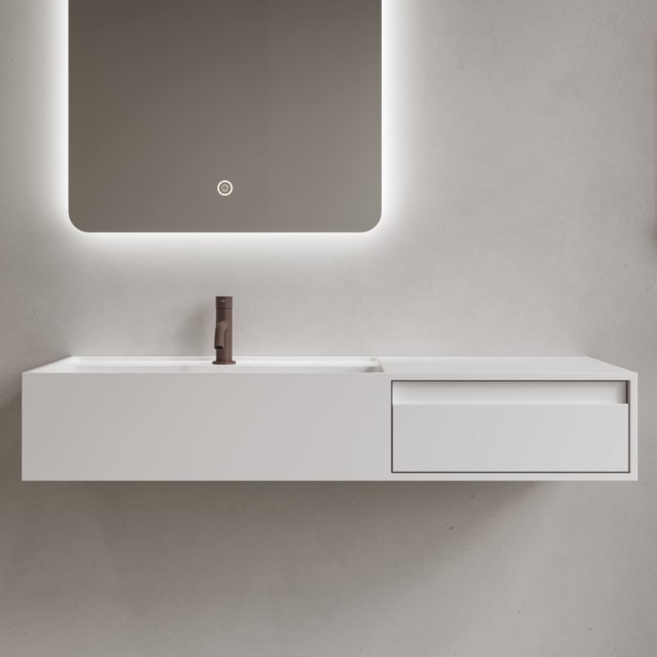 Copenhagen Bath Modul CA 100 servant med skuff, venstre, 100x40 cm, hvit matt