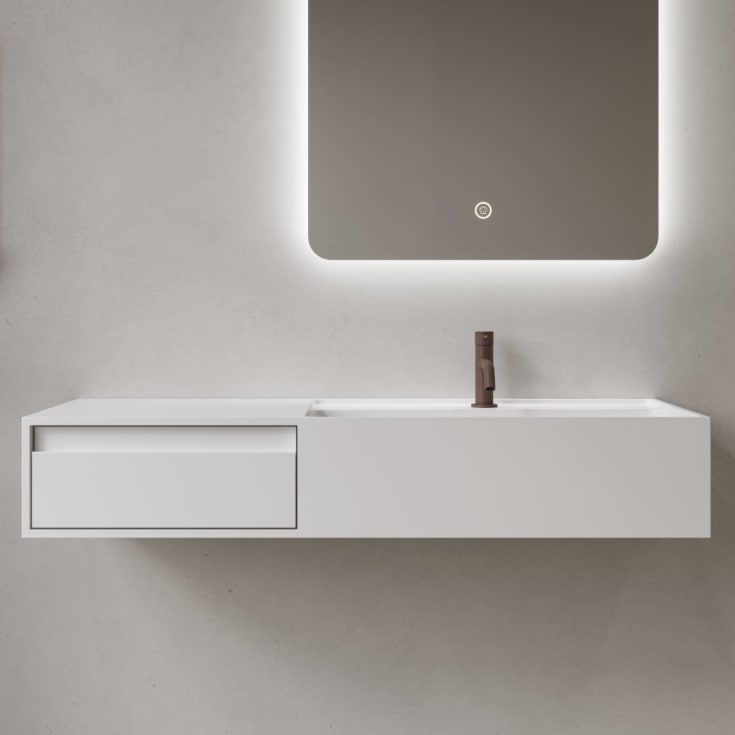 Copenhagen Bath Modul CA 100 servant med skuff, høyre, 100x40 cm, hvit matt