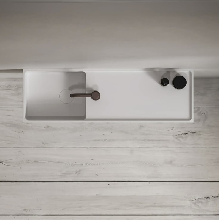 Copenhagen Bath Modul 80 dekkplate, 27x22 cm, hvit matt