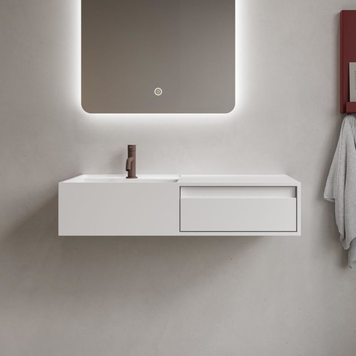Copenhagen Bath Modul CA 80 servant med skuff, venstre, 80x40 cm, hvit matt