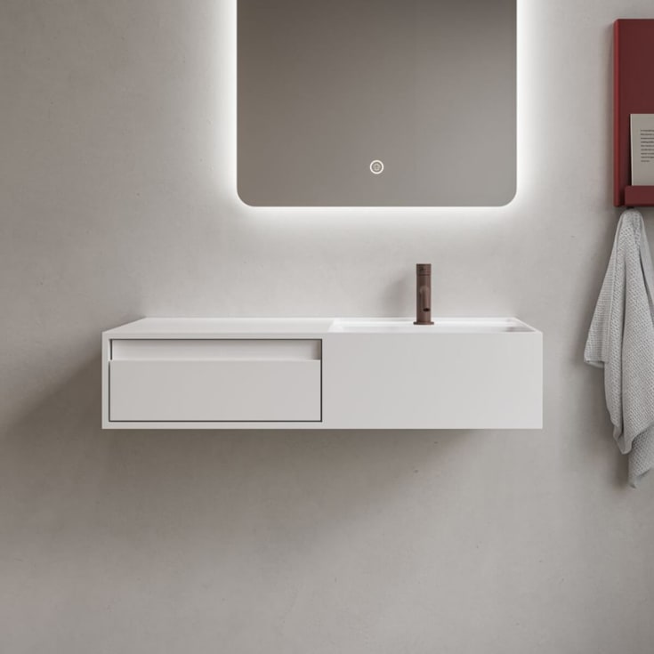 Copenhagen Bath Modul CA 80 servant med skuff, høyre, 80x40 cm, hvit matt