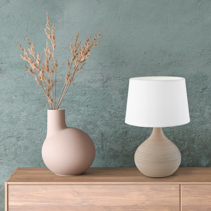 Trio Lighting Martin bordslampa, cappuccino