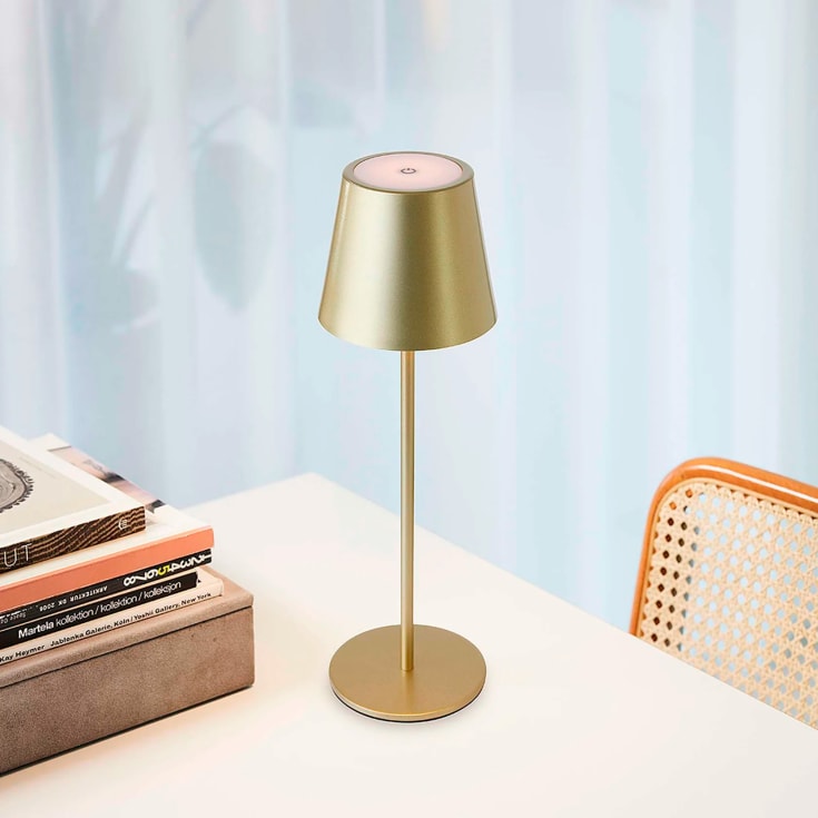 Nielsen Light One oppladbar bordlampe, gull