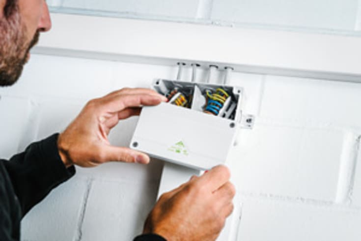 Forgreningsdåse Abox 025/2-L/w hvid