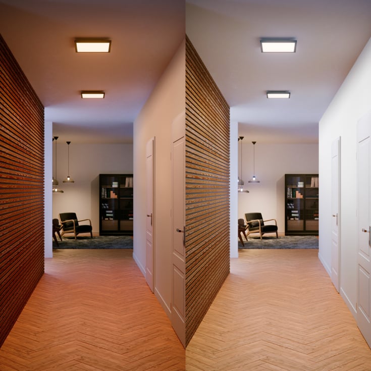 Philips Hue Aurelle LED panel, sort, 30x30 cm