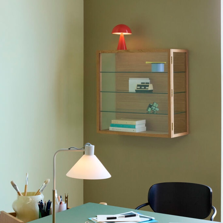 Hübsch Mush genopladelig bordlampe, rød