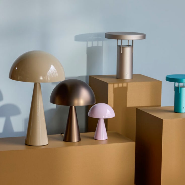 Hübsch Mush bordlampe, sand, 50 cm