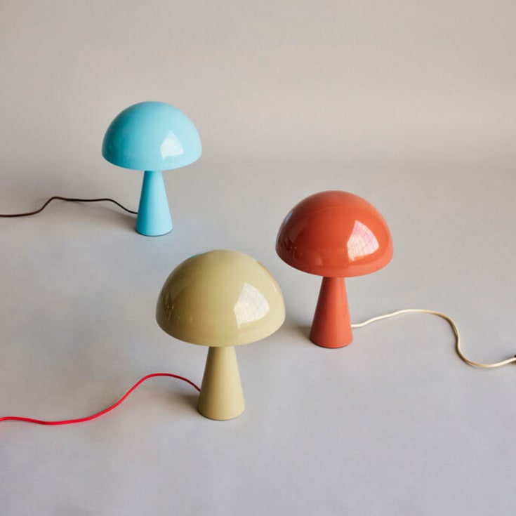 Hübsch Mush bordlampe, blå, 34 cm