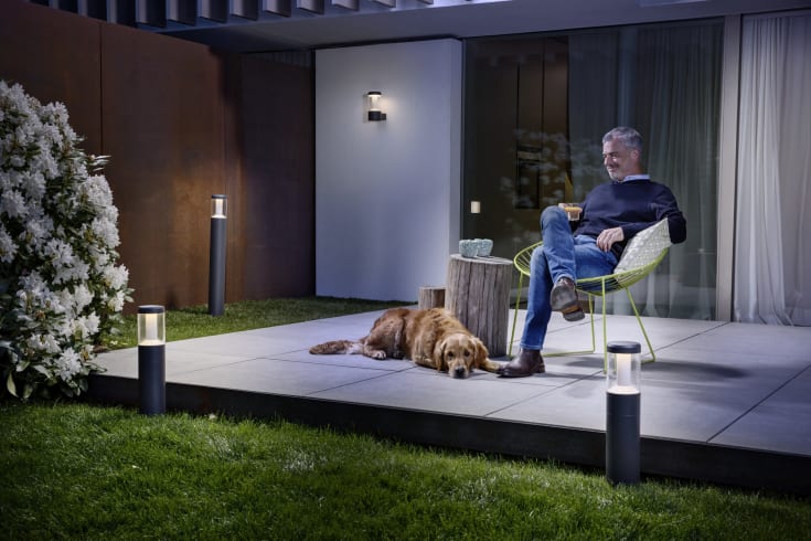 Osram Endura Style Lantern Modern udendørs væglampe, 12W, grå