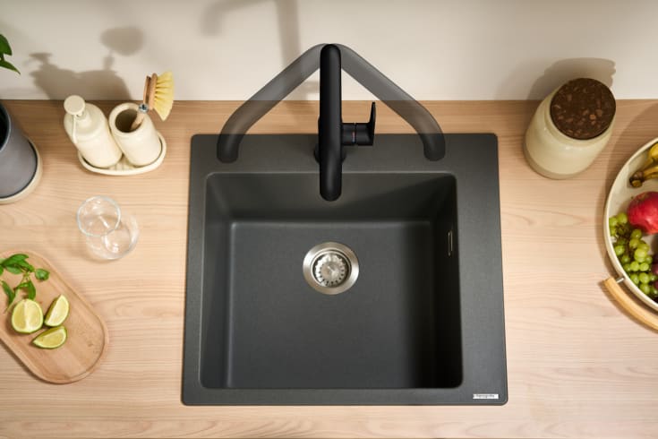 10 stk Hansgrohe Vernis Blend M35 kjøkkenarmatur, matt sort