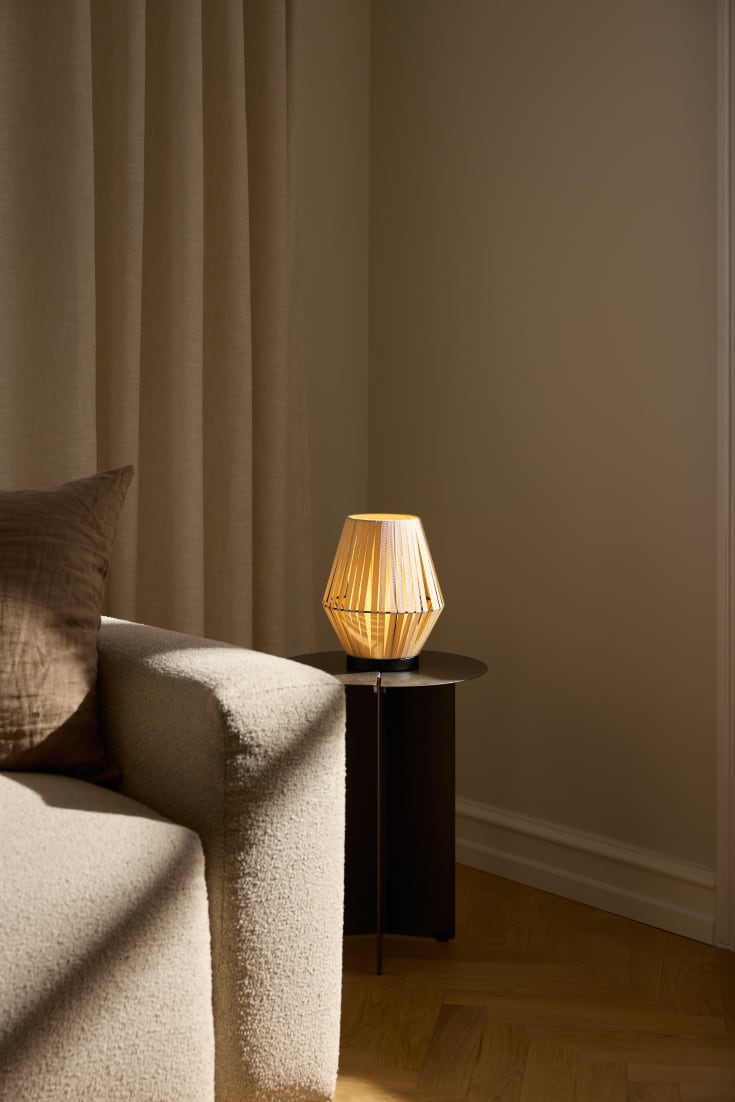 Osram Decor Stripes bordlampe, beige