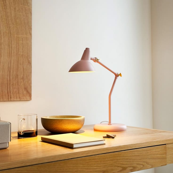 Dyberg Larsen Vela bordlampe, lyserød