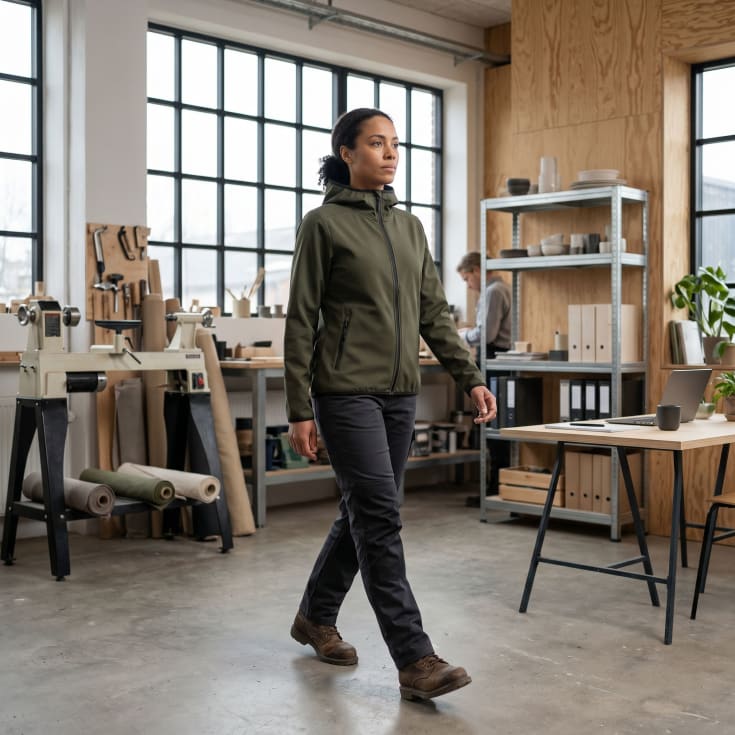 Westborn dame hættetrøje med lynlås, Dusty Olive, L