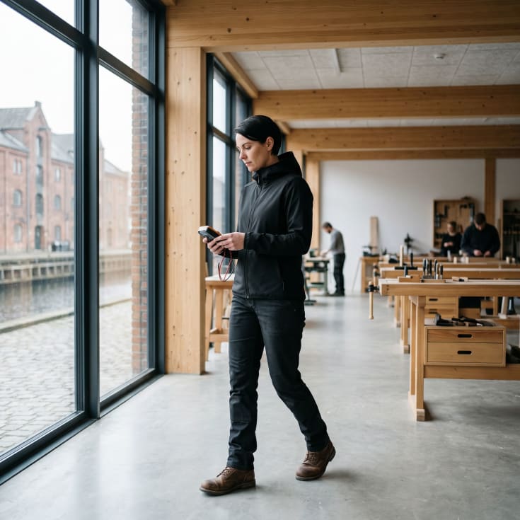 Westborn dame hættetrøje med lynlås, Black, M