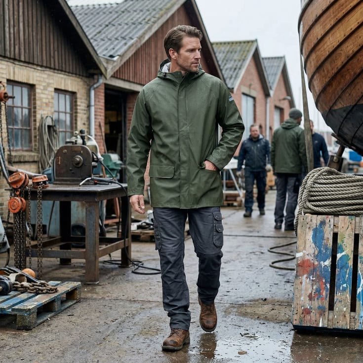 Helly Hansen Mandal regnjacka, mörkgrön, st 4XL