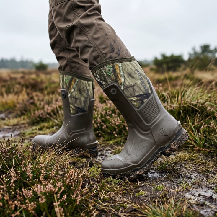 Dunlop Snugboot Trailblazer gummistøvler, Brun/Grøn, 39-40