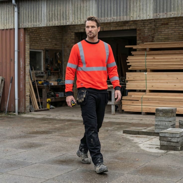Helly Hansen Addvis sweatshirt, Hi-Vis Rød, 2XL