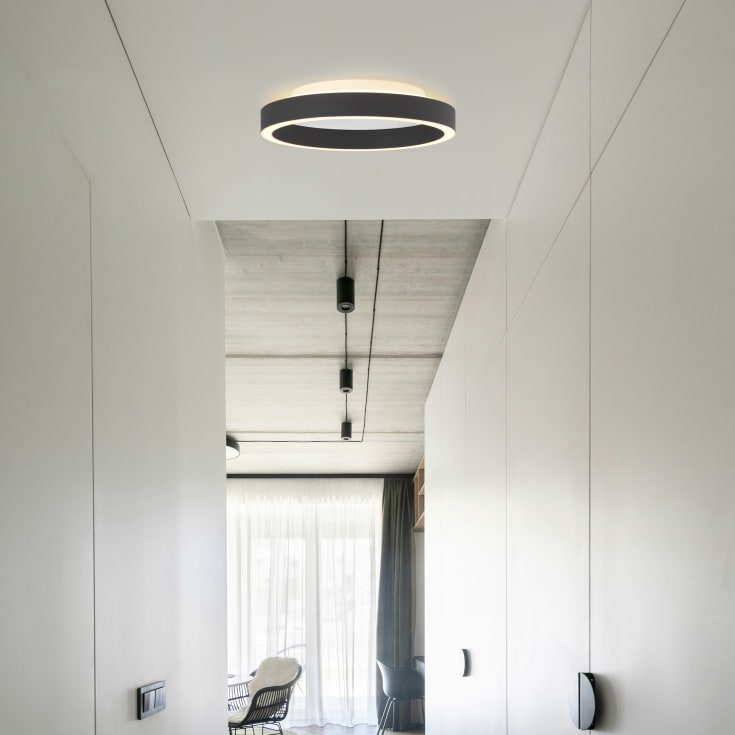Halo Design Backlight String plafond, sort, Ø30 cm