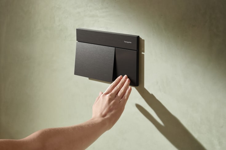 Hansgrohe iFrame Element E betjeningsplade, børstet sort krom